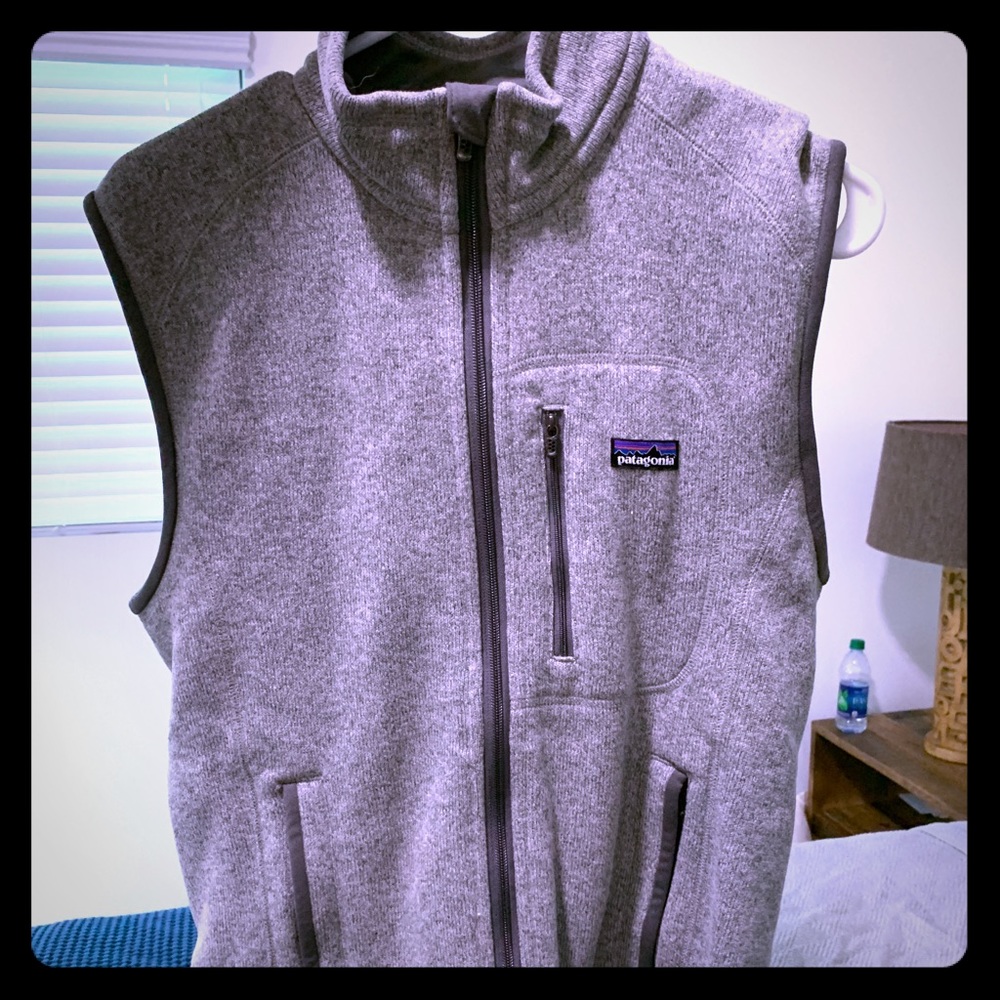 Patagonia light gray vest